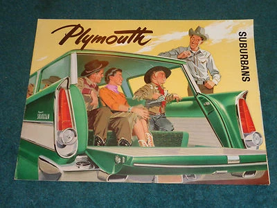 Folleto de ventas de camioneta suburbana Plymouth 1957 ¡Carpeta original del concesionario! Foto 1 de 4