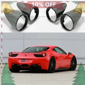 For Ferrari 458 Carbon Fiber Rear Trunk Tail Light Lamp Trim Stick Cover Bodykit - Picture 1 of 12