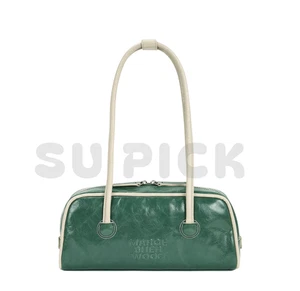 MARGE SHERWOOD Soft Boston EW Piping Hunter verde e crema beige pieghe  - Foto 1 di 2