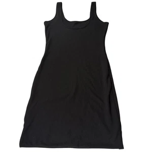 Akira Women’s L Black Ribbed Stretch Dress - Picture 1 of 9