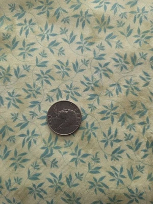 Susan Winget "Leaf Vine"  Cotton Fabric 1 1/8 Yards New - Image 1 of 3