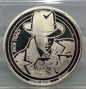 Disney Dick Tracy Limited Edition 1 Oz .999 Silver Round - Picture 1 of 2
