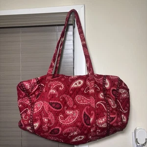 Vintage Vera Bradley Mesa rot Original Seesack Beuteltasche - 22 Zoll extra groß - Bild 1 von 16