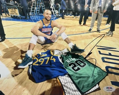 Stephen Curry Signed 8x10 Photo Warriors 2974 3 Pt Record Auto PSA/DNA - Image 1 of 3
