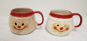 Holt Howard 1967 Christmas Cloud Santa Mugs lot of 2 - Picture 1 of 10
