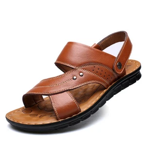 NEW Mens Summer Gladiator Casual Beach Slip On Fisherman Sandals Slippers Shoes - Picture 1 of 10