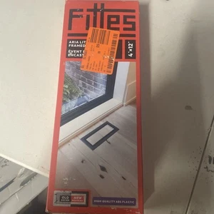 FITTES Framed Floor Vent (Lite) 4 in. x 12 in. Black - Picture 1 of 1
