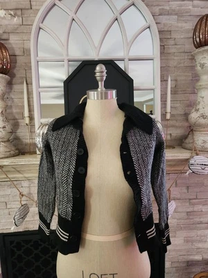 РЕДКИЙ винтажный Dolce Gabbana Virgin шерсти трикотажа кнопка кардиган свитер 50 маленький - Изображение 1 из 4