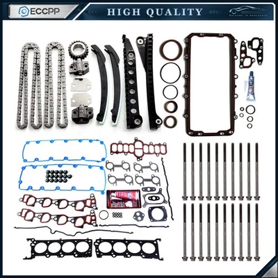 Juego completo de juntas cadena de distribución pernos de cabeza para 97-99 Ford F-150 5,4 L V8 VIN L Foto 1 de 4