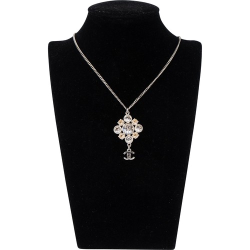 Chanel CC Crystal Medaglione Collana Coco CC Chain Collier Catena
