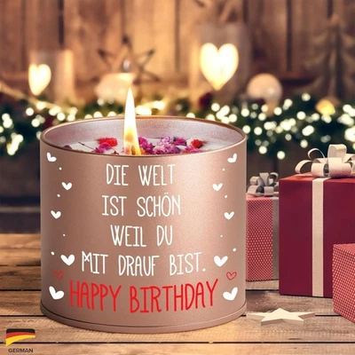MARKENLOS Geburtstagsgeschenk für Frauen, Kerze aus Metall Geschenke für Freundin Mama Oma