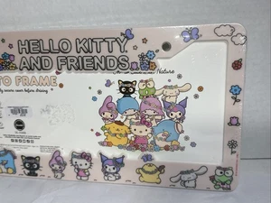 Sanrio Hello Kitty And Friends License Plate Frame New Sealed 2024 Cute Nature - Picture 1 of 5