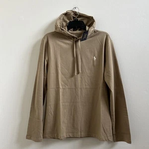 Polo Ralph Lauren Men’s Jersey Hooded T Shirt Cafe Tan M - Picture 1 of 4