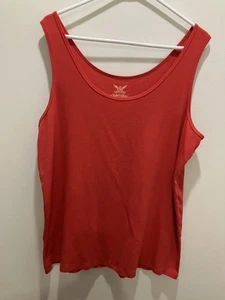 Faded Glory Size 3X (22W-24W) Red Cotton Sleeveless Shirt - Picture 1 of 6
