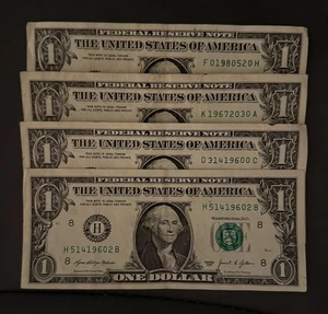 $1 Birthday Notes (4) Notes 4 Birthdays (2) 1960, 1967, 1980! - Picture 1 of 1