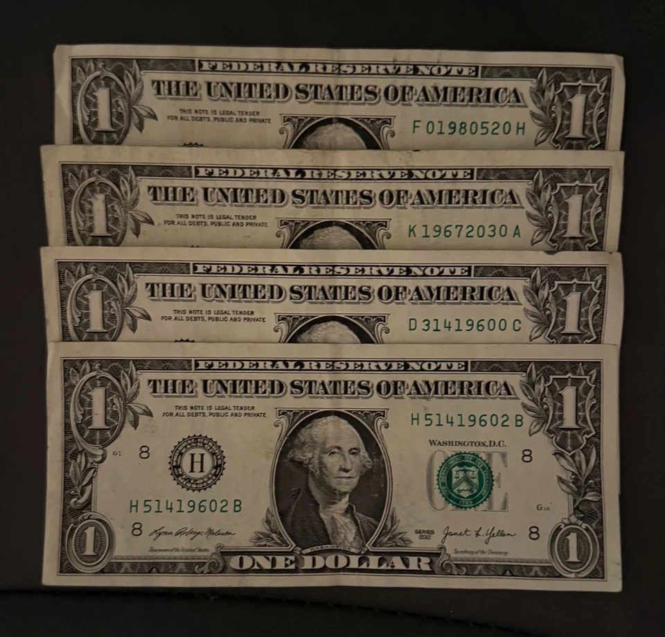 $1 Birthday Notes (4) Notes 4 Birthdays (2) 1960, 1967, 1980! - Image 1 of 1