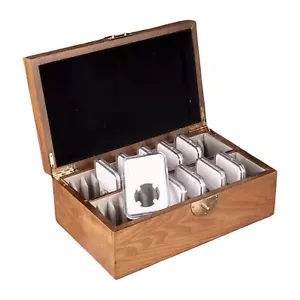 Solid Wood Display Storage Box Case for 30 Certified Coin Holder Slab PCGS NGC - Bild 1 von 11
