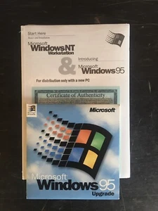Microsoft Windows 95 Operating System Upgrade With Product Key & Workstation - Picture 1 of 3