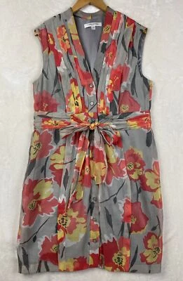 Vestido Vaina Evan Picone Para Mujer 16 Gris Floral Corbata Mezcla Lyocell Carrera Oficina Foto 1 de 4