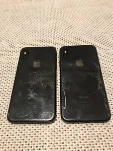 Lot 2x Apple iPhone X Black - For Part - Photo 1/7