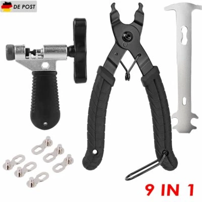 Alicates de enlace de bicicleta + herramienta de cadena de bicicleta + comprobador de cadenas juego de reparación de bicicleta - Imagen 1 de 4