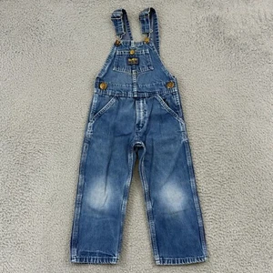 Vintage OshKosh B'gosh Overalls Size 4 Vestbak Denim 80s Coveralls Bib Youth USA - Picture 1 of 14
