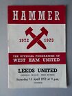 West Ham Leeds United 1972/73 League Division One mint condition