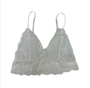 White Bralette Lace Bra Top Solid Sexy Underwear Lingerie Seamless Bra Size XS - Picture 1 of 7