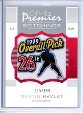 2007-08 O-Pee-Chee Premier Martin Havlat PS-MH Stitchings 115/199 Blackhawks