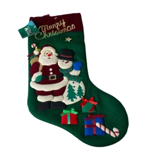 Christmas Stocking Merry Christmas Santa stocking 3D Effect - Picture 1 of 11