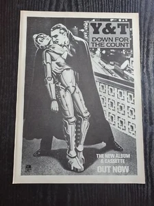 Y &T DOWN FOR THE COUNT 1985 MUSIC ALBUM ADVERT 8.5X11.7" POSTER - Picture 1 of 1