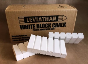 Leviathan White Block Chalk Gross pack - 144 Sticks - Picture 1 of 4