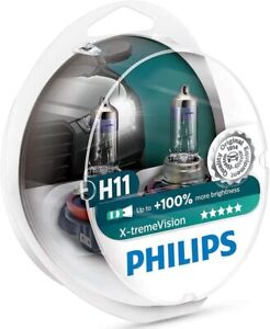 Philips Automotive H11 X-tremeVision Upgrade Headlight Bulb - 2 Pack