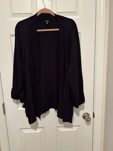RAFAELLA BLACK DRESS JACKET CARDIGAN ~ 1X ~ VGC ~ - Picture 1 of 5