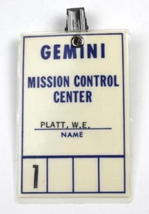 1960's GEMINI Mission Control Center badge NASA vintage - Picture 1 of 1