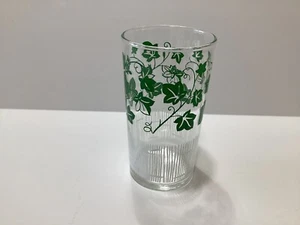 Vintage Libbey Green Ivy White Fence Glass Tumbler. Hard To Find. - Picture 1 of 3