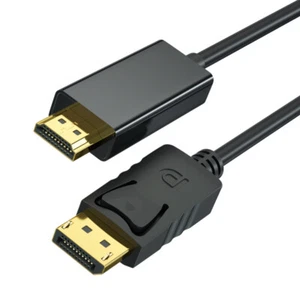 DisplayPort DP auf HDMI Adapter Kabel 1.2 HDMI 1.4 Wandler Full HD 3D 1080p 1,8m - Bild 1 von 4
