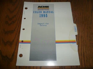 1995 ACME Import Car Colors Paint Chip Sample - Acura Jaguar Lexus Saab Porsche - Picture 1 of 9