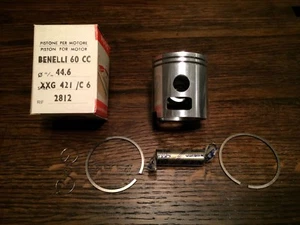 BENELLI DYNAMO BUZZER HURRICANE 65cc 60cc COMPLETE PISTON KIT *NOS!* - Picture 1 of 3