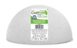 FloraCraft 6" White CraftFoM Half Ball for floral bouquets and craft. - Picture 1 of 4