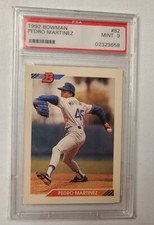 1992 Bowman Pedro Martinez PSA 9 Mint #82 RC Rookie