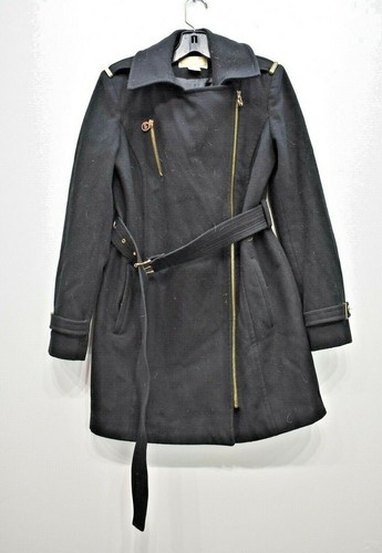 Michael Michael Kors Women Long Sleeve Full Zip Adjustable Belt Casual Coat 4