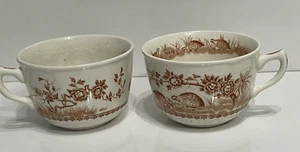 Furnivals Vintage Brown Quail Teacup 1913 England Lot of 2 - Picture 1 of 9