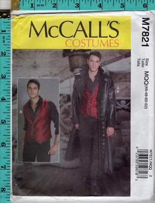 "Men's Costumes" ©2018 McCall's Costumes Sewing Pattern M7821 46-52 NEW! - Image 1 of 4