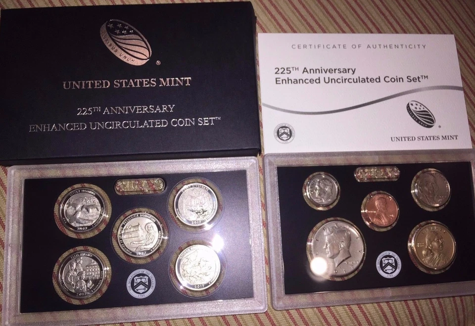 2017-S 225th Anniversary Enhanced Uncirculated Coin Set Box OGP & COA IN STOCK - Image 1 of 1