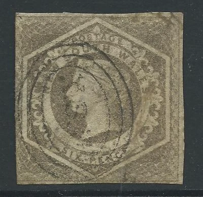 c. 1854 - 1859 新南威尔士州新南威尔士州 6d 灰色-棕色 Imperf QV 纸上王冠 — 第 1/2 张图片