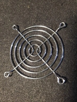 3 In. Chrome Metal Computer PC Fan Grill Mounting Finger Guard Protection - Image 1 of 2