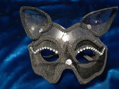Black Cat Masquerade Masks - Image 1 of 2