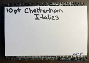 10 Pt Cheltenham Italic Only Set – HUGE set over 1500 pieces + Extra Symbols - Picture 1 of 8