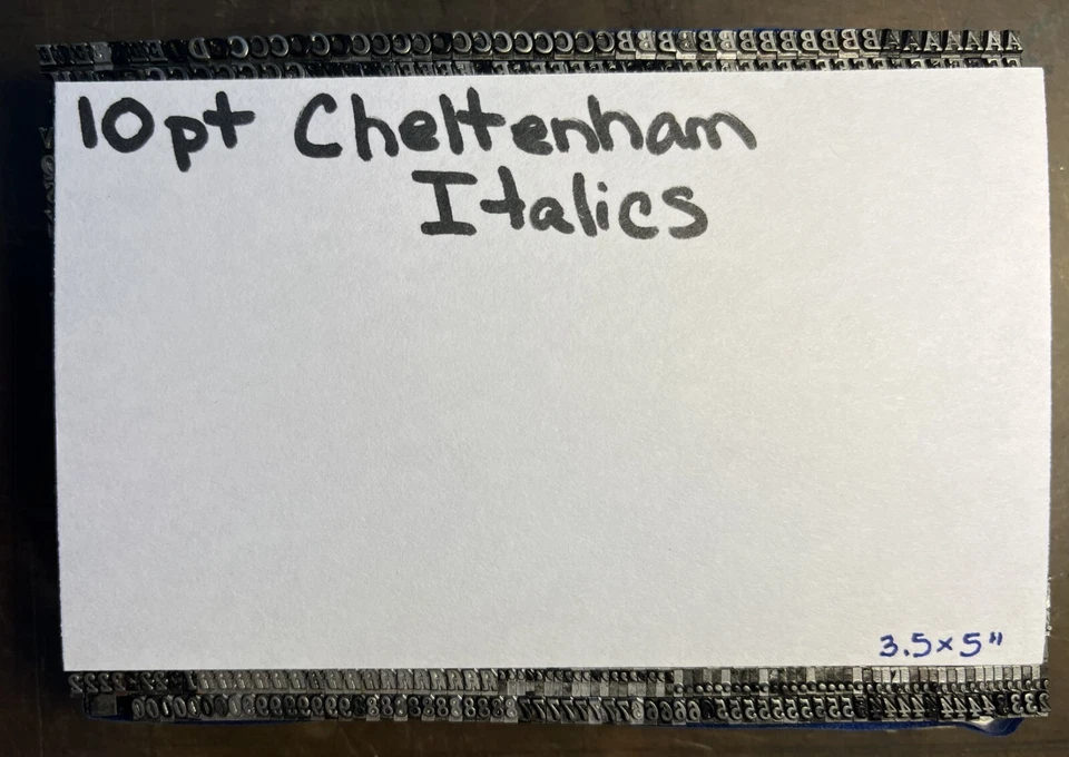 10 Pt Cheltenham Italic Only Set – HUGE set over 1500 pieces + Extra Symbols - Image 1 of 4